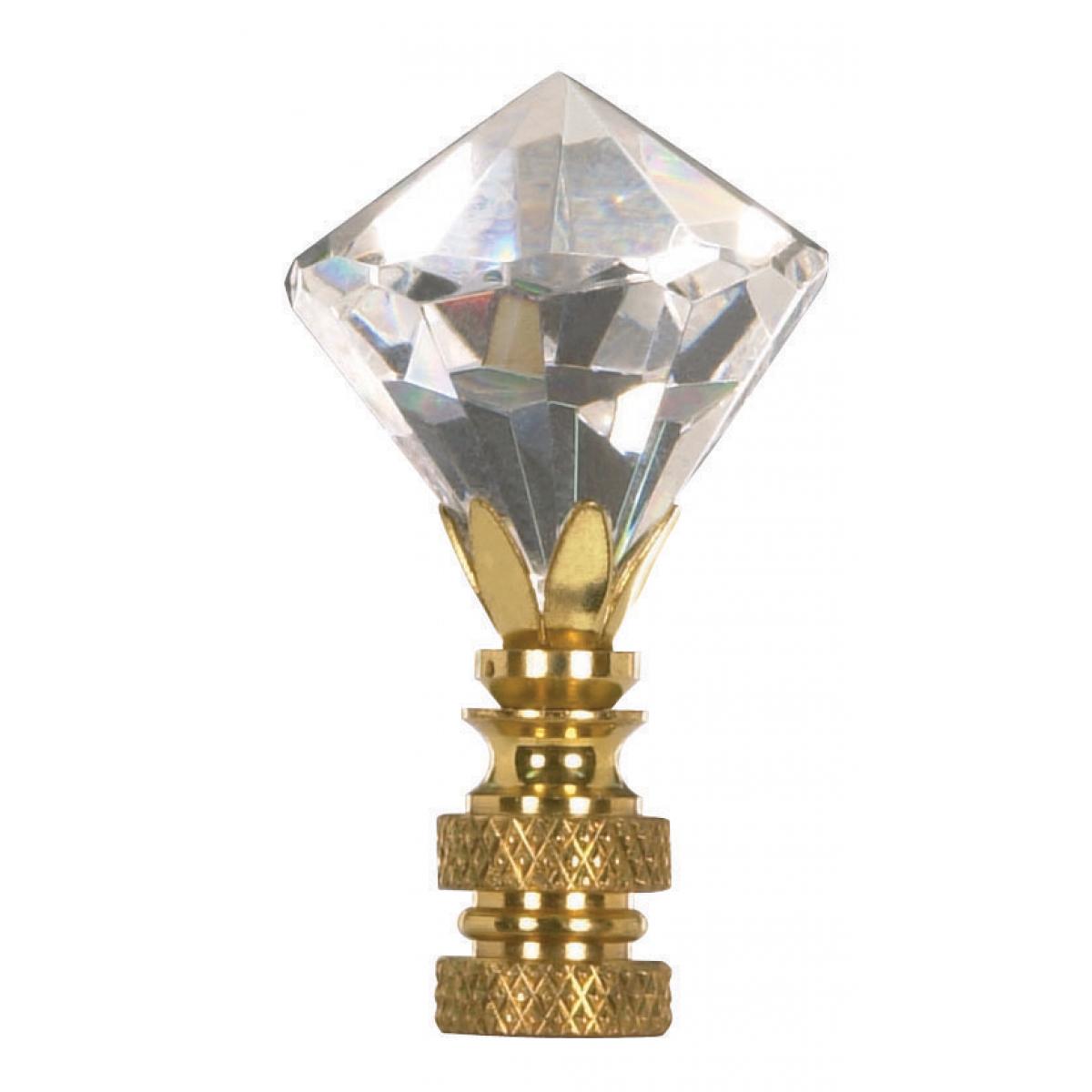 Satco 90-1738 Diamond Cut Crystal Finial 2-1/4" Height 1/4-27