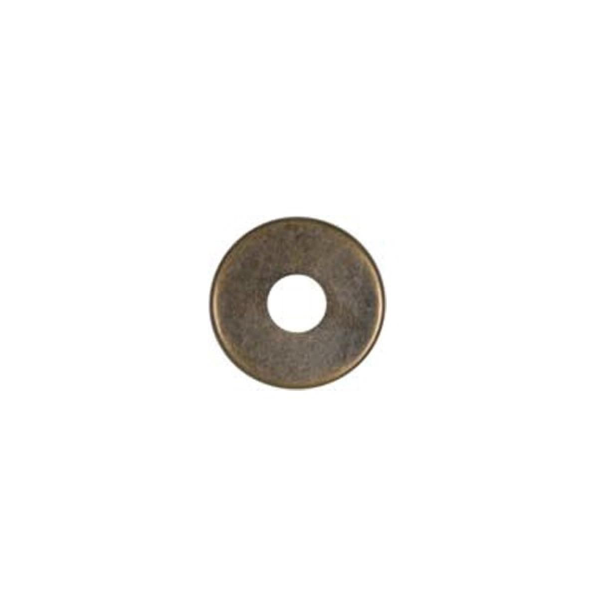 Satco 90-1763 Steel Check Ring Curled Edge 1/8 IP Slip Antique Brass Finish 1-1/2" Diameter