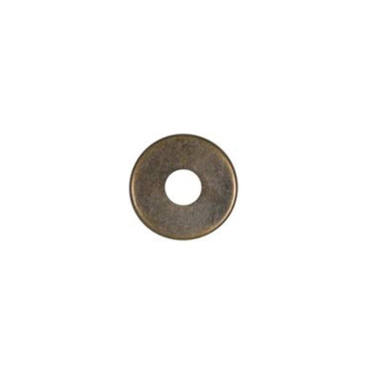 Satco 90-1766 Steel Check Ring Curled Edge 1/8 IP Slip Antique Brass Finish 1" Diameter