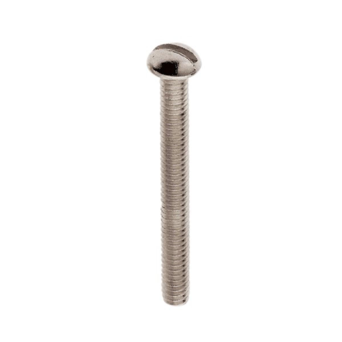 Satco 90-1774 Steel Round Head Slotted Machine Screws 8/32 1-1/2" Length Nickel Plated Finish