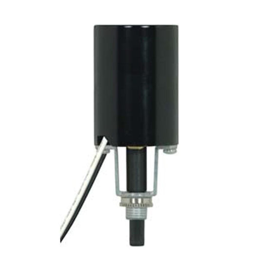 Satco 90-1782 Bottom Turn Knob 13" AWM B/W 105C Leads 2-3/8" Height 1-1/4" Diameter 1/2" Bushing 250W 250V