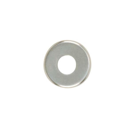 Satco 90-1790 Steel Check Ring Curled Edge 1/8 IP Slip Nickel Plated Finish 2" Diameter
