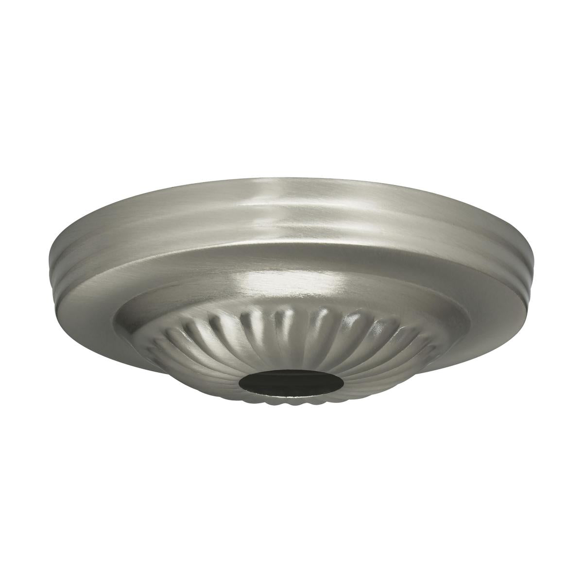 Satco 90-1844 Ribbed Canopy Canopy Only Brushed Nickel Finish 5" Diameter 1-1/16" Center Hole