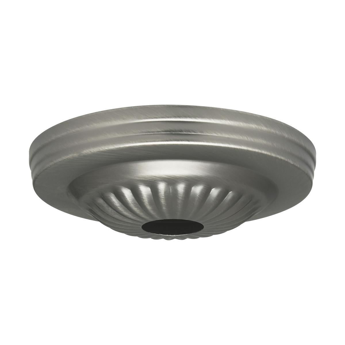 Satco 90-1845 Ribbed Canopy Canopy Only Brushed Pewter Finish 5" Diameter 1-1/16" Center Hole