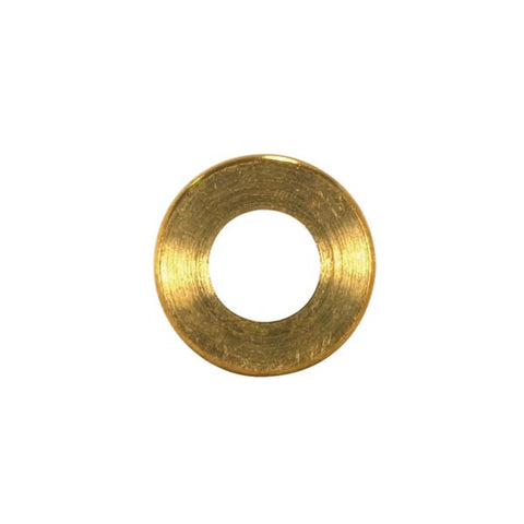 Satco 90-2148 Turned Brass Check Ring 1/4 IP Slip Burnished And Lacquered 7/8" Diameter
