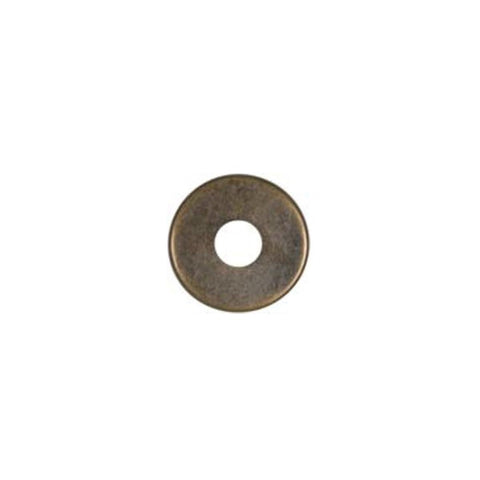 Satco 90-2182 Steel Check Ring Curled Edge 1/8 IP Slip Antique Brass Finish 1-1/4" Diameter