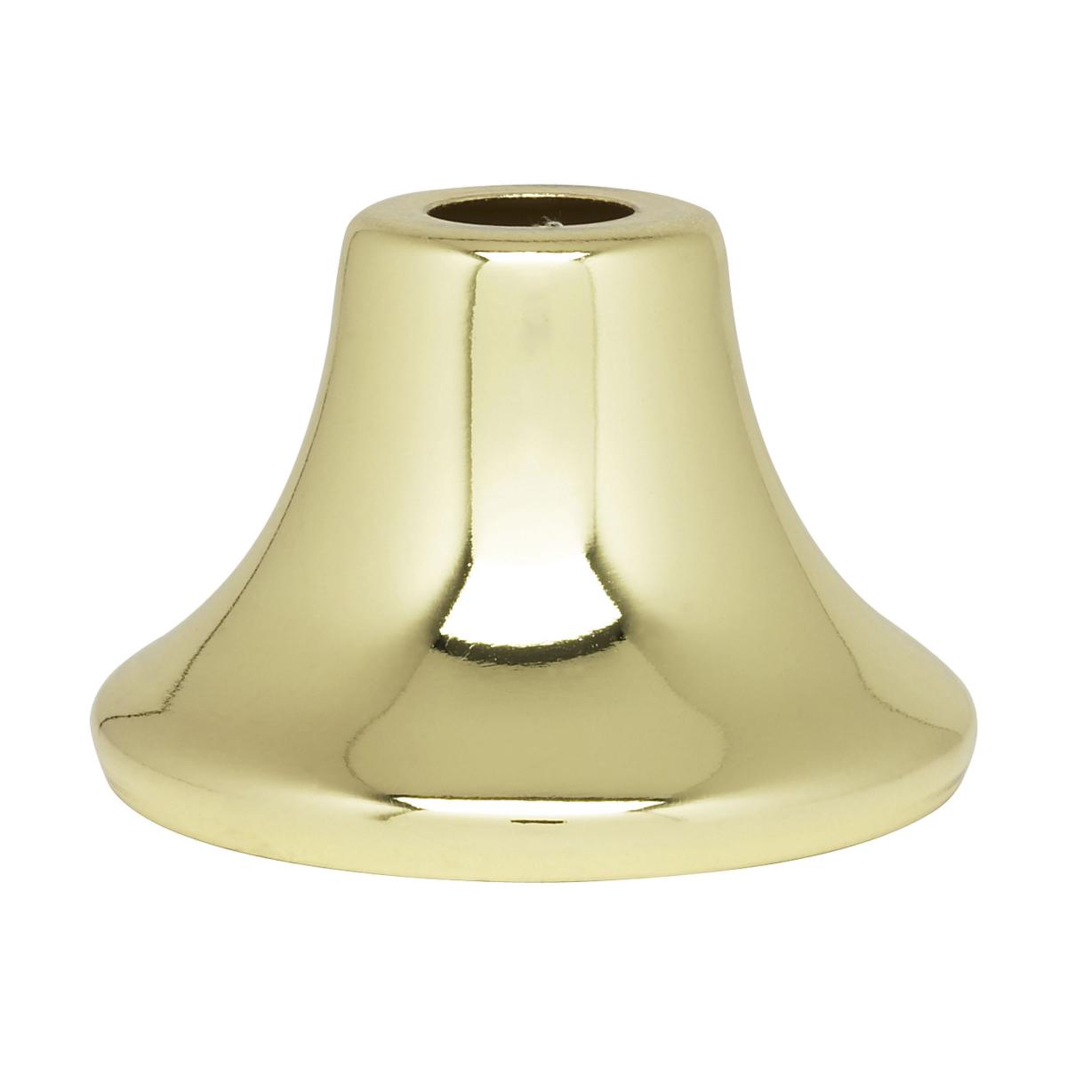 Satco 90-2188 Flanged Steel Neck 7/16" Hole 1-3/16" Height 3/4" Top 1-3/4" Bottom Seats Brass Plated Finish