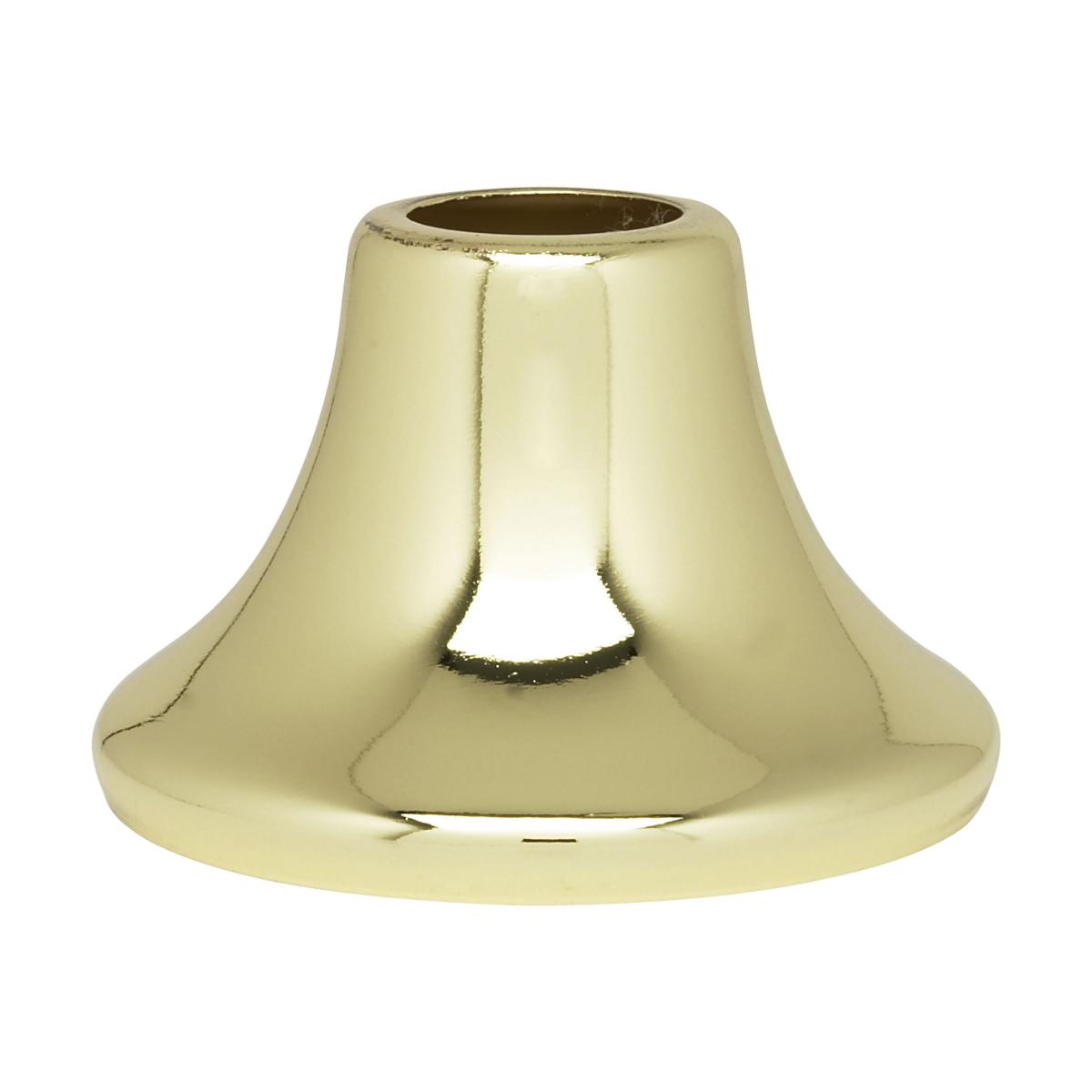 Satco 90-2189 Flanged Steel Neck 9/16" Hole 1-3/16" Height 3/4" Top 1-3/4" Bottom Seats Brass Plated Finish