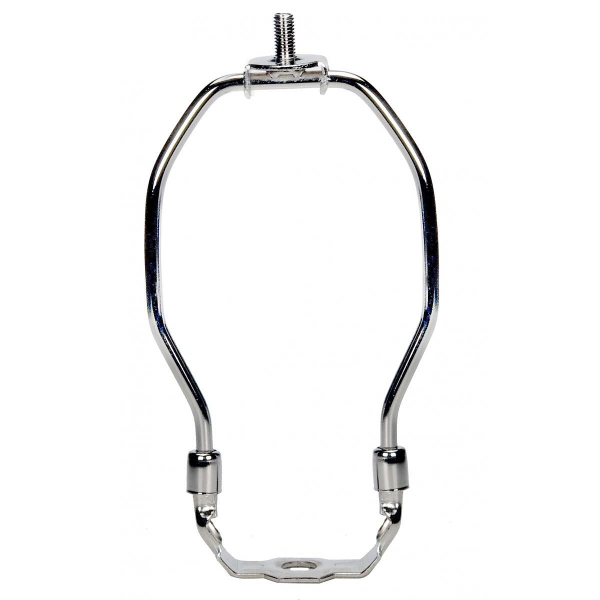 Satco 90-2205 Heavy Duty Harp Polished Nickel Finish 6" Height 1/8 IP Saddle 1/4-27 Thread 125 Carton