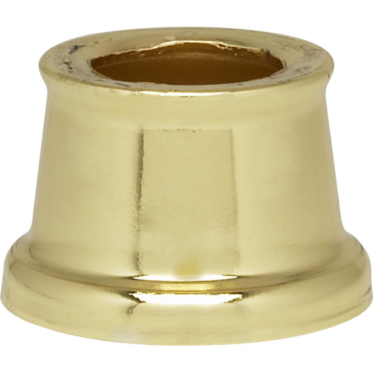 Satco 90-2230 Flanged Steel Neck 7/16" Hole 9/16" Height 11/16" Top 7/8" Bottom Brass Plated Finish