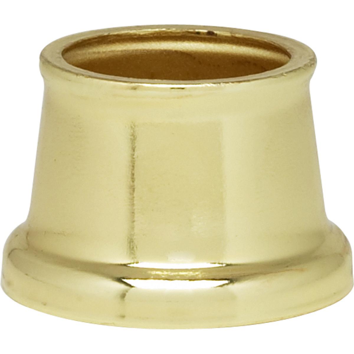 Satco 90-2232 Flanged Steel Necks 9/16" Hole 9/16" Height 11/16" Top 7/8" Bottom Brass Plated Finish