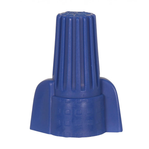 Satco 90-2241 Wing Nut Wire Connector With Spring Inserts For 105C Supply Wire 600V Blue Finish 4 #10 Max