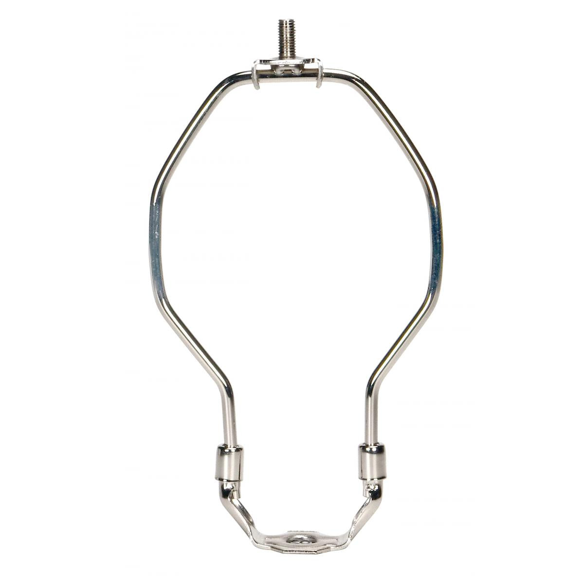 Satco 90-2242 Light Duty Harp Polished Nickel Finish 4" Height 1/8 IP Saddle 1/4-27 Thread 125 Carton