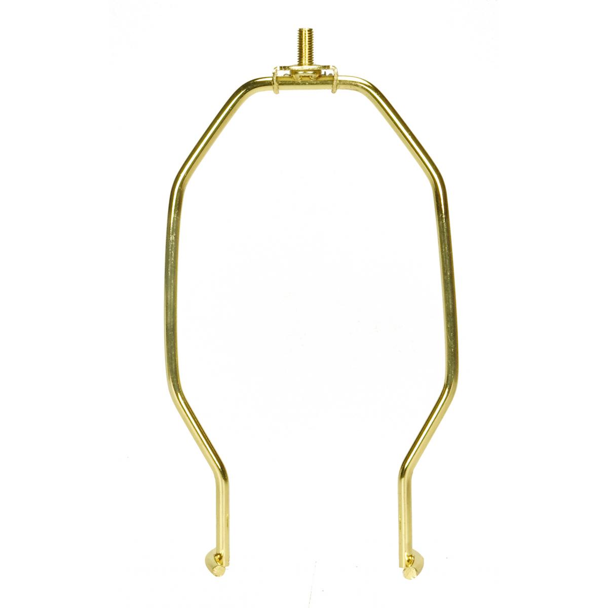 Satco 90-2246 Heavy Duty Harp Polished Brass Finish 6" Height 1/4-27 Thread