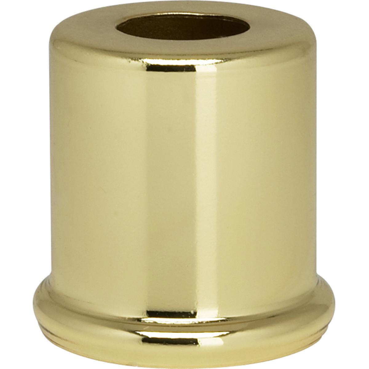 Satco 90-2277 Steel Spacer 7/16" Hole 1" Height 7/8" Diameter 1" Base Diameter Brass Plated Finish