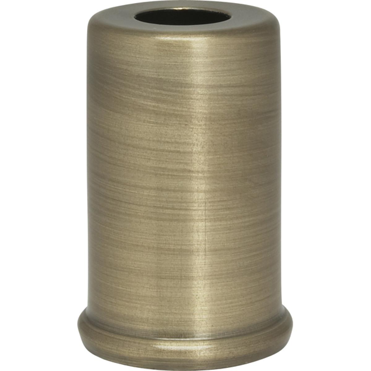 Satco 90-2283 Steel Spacer 7/16" Hole 1-1/2" Height 7/8" Diameter 1" Base Diameter Antique Brass Finish