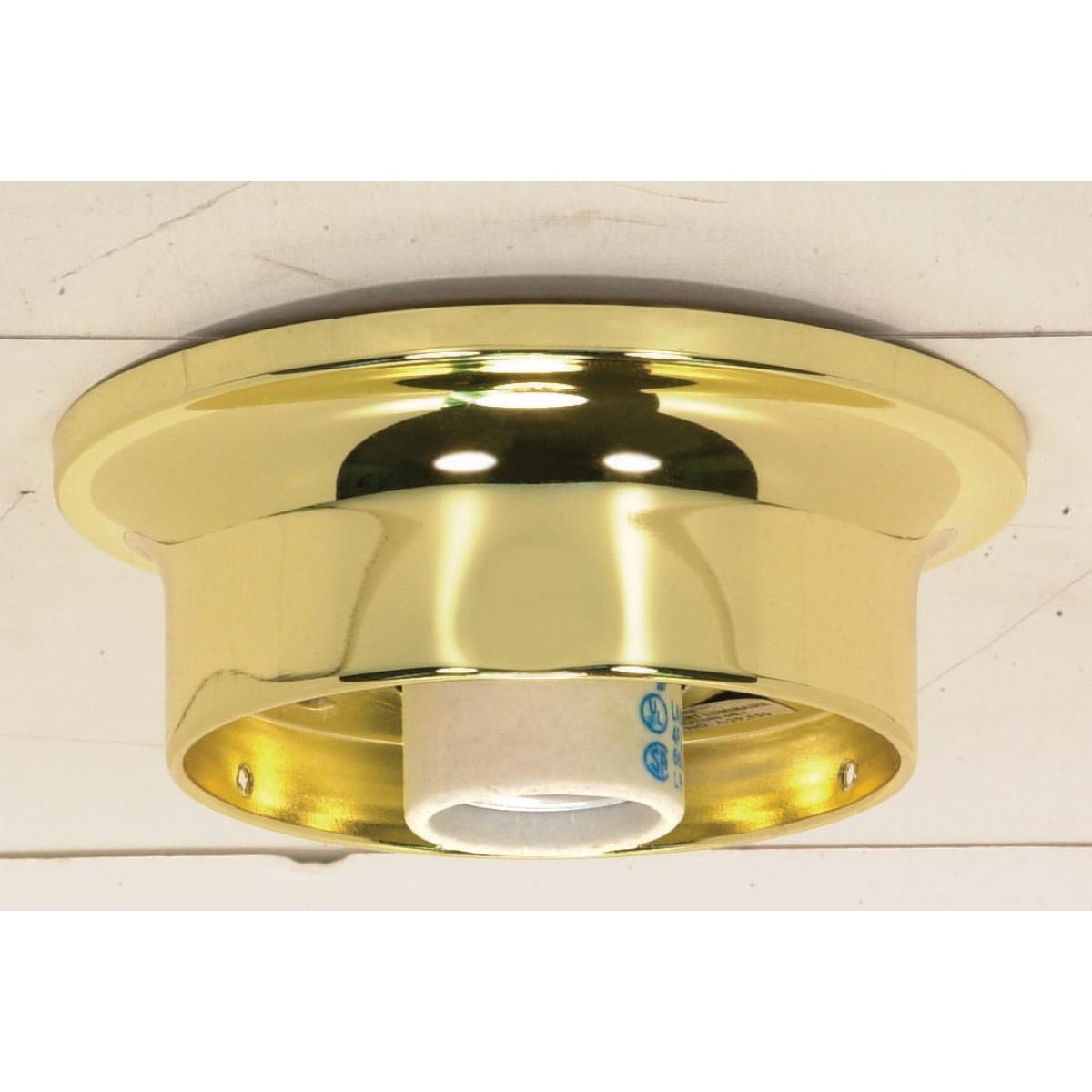 Satco 90-230 3-1/4" Wired Holder Brass Finish Includes Hardware 60W Max