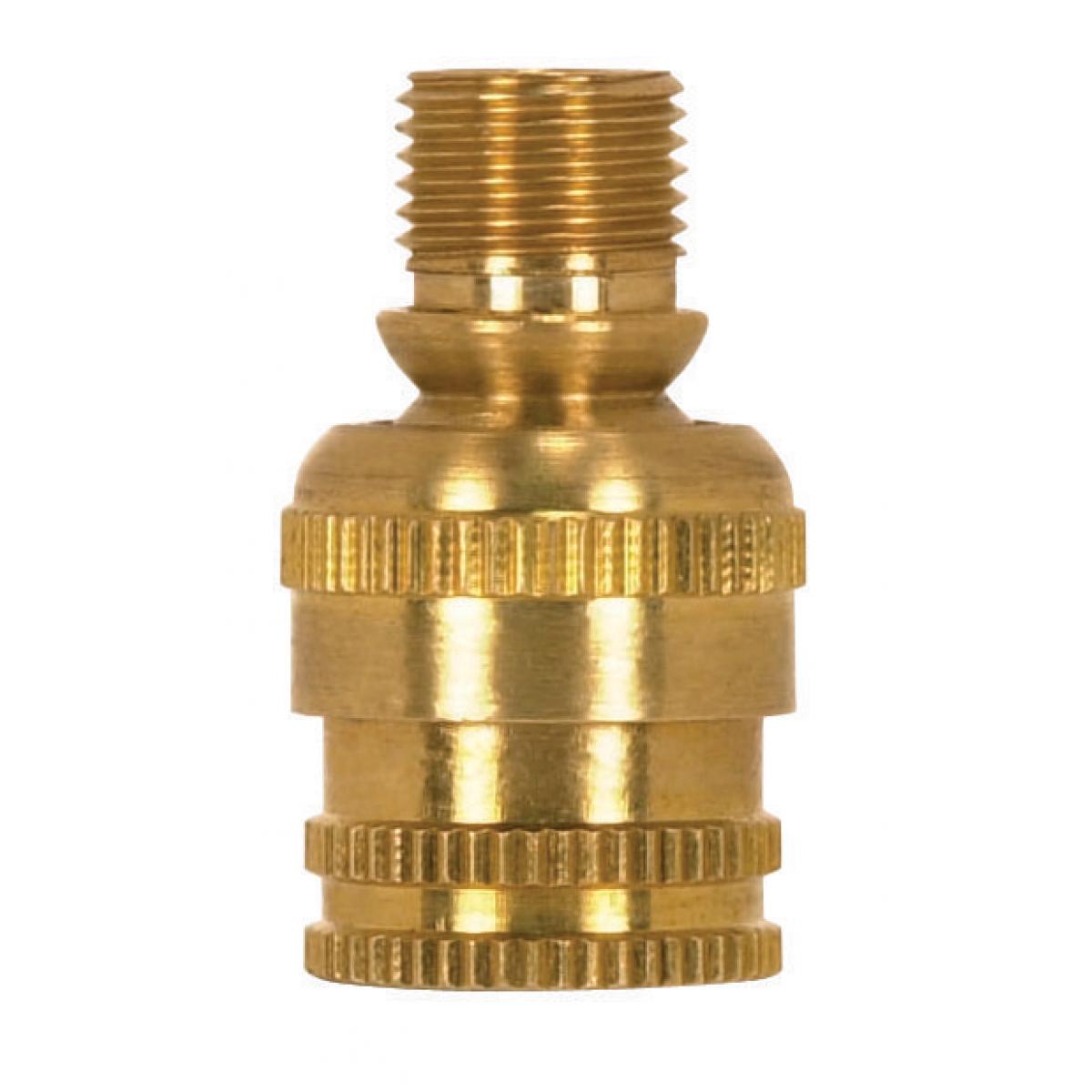Satco 90-2332 Solid Brass Knurled Swivel 1/8 M x 1/8 F 1-3/16" Height Unfinished