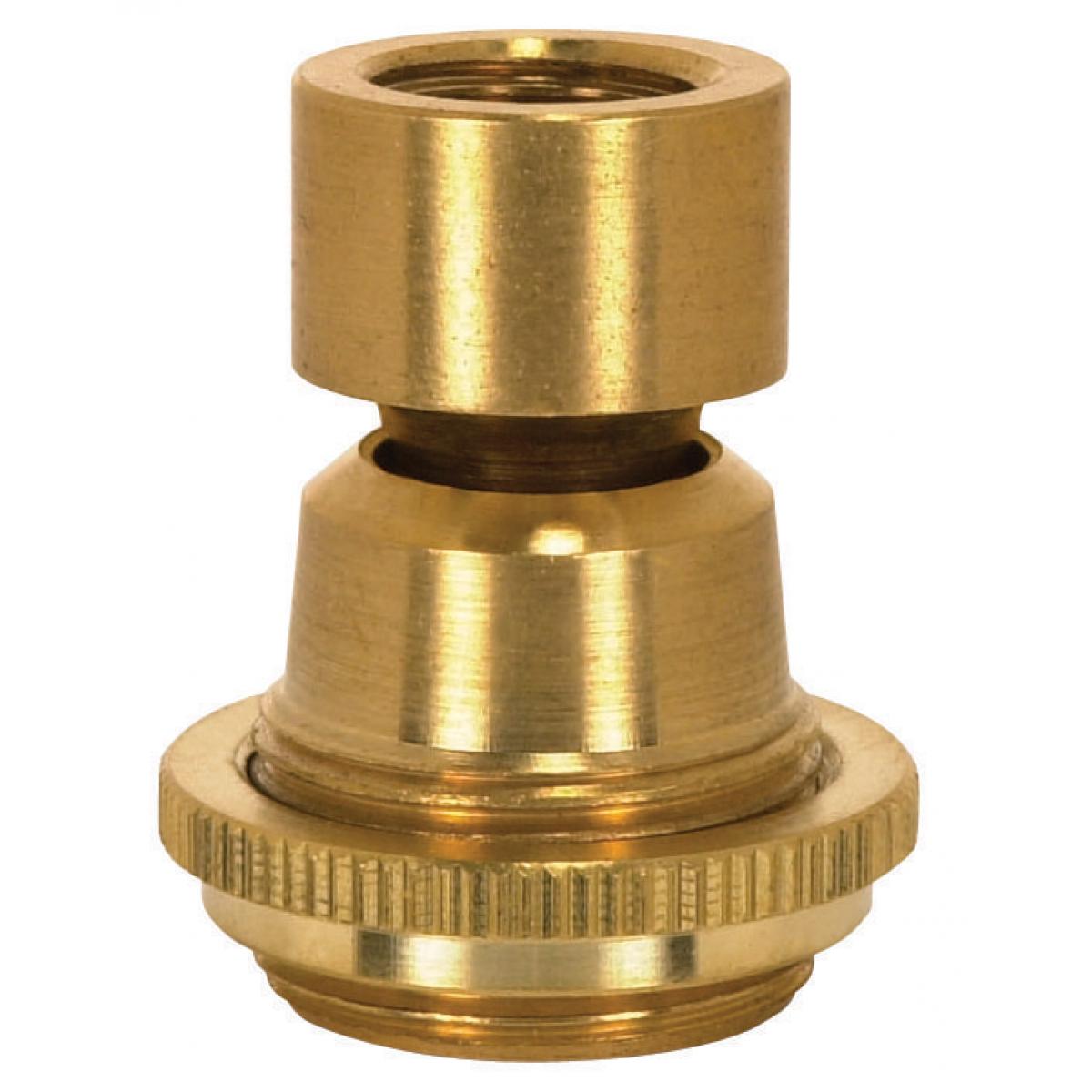 Satco 90-2336 Solid Brass Large Hang Straight Swivel 1/4 F Top And Bottom 1-1/16" Ring Nut To Seat 1-1/2" Height Unfinished