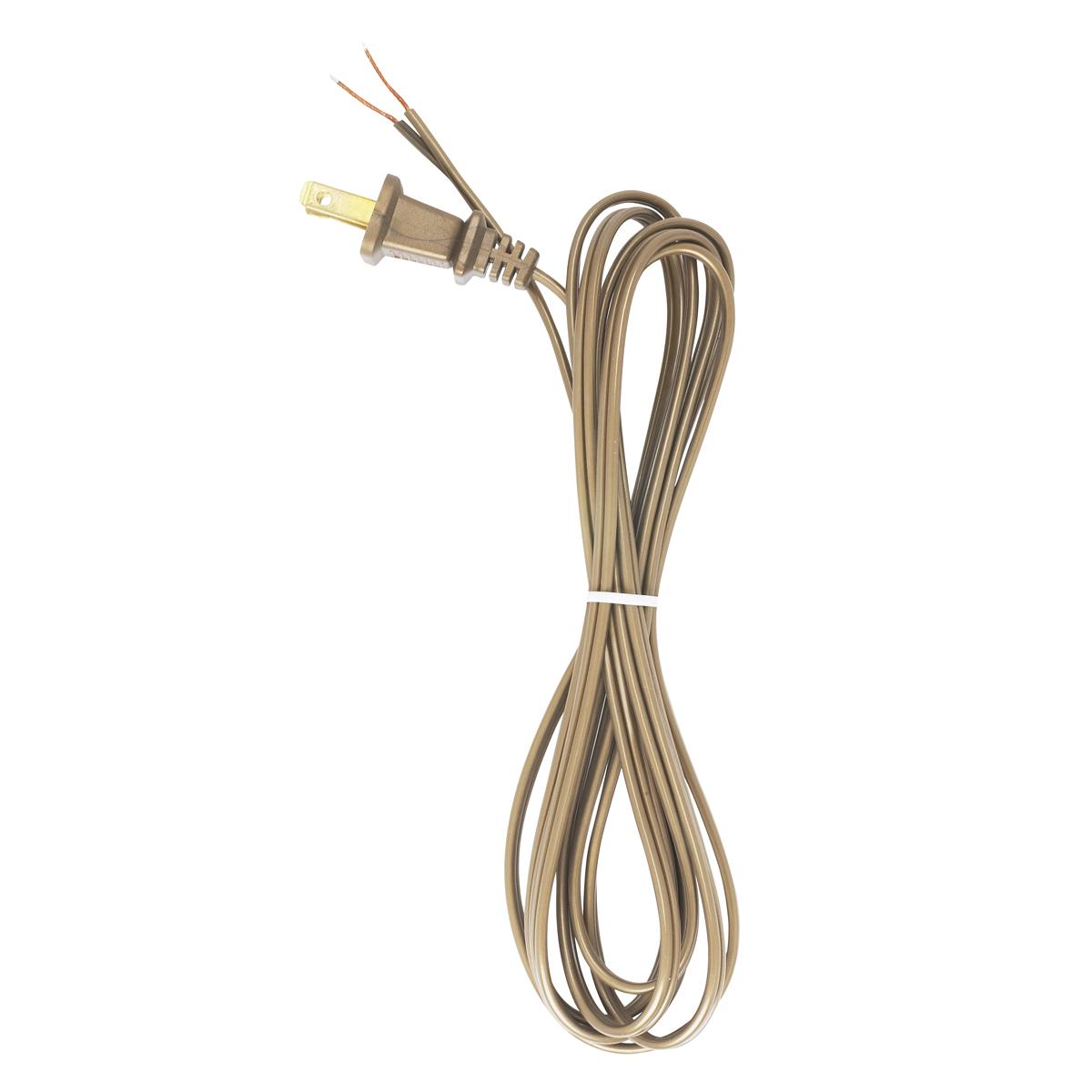Satco 90-2392 18/2 SPT-1-105C All Cord Sets - Molded Plug - Tinned Tips 3/in. Strip with in. Slit 36in.Hank - 200 Ctn 8 Ft.
