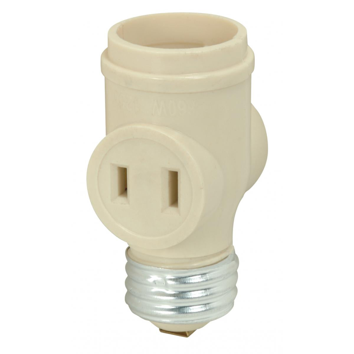 Satco 90-2450 Medium Base Keyless Current Tap Ivory Finish 660W 125V
