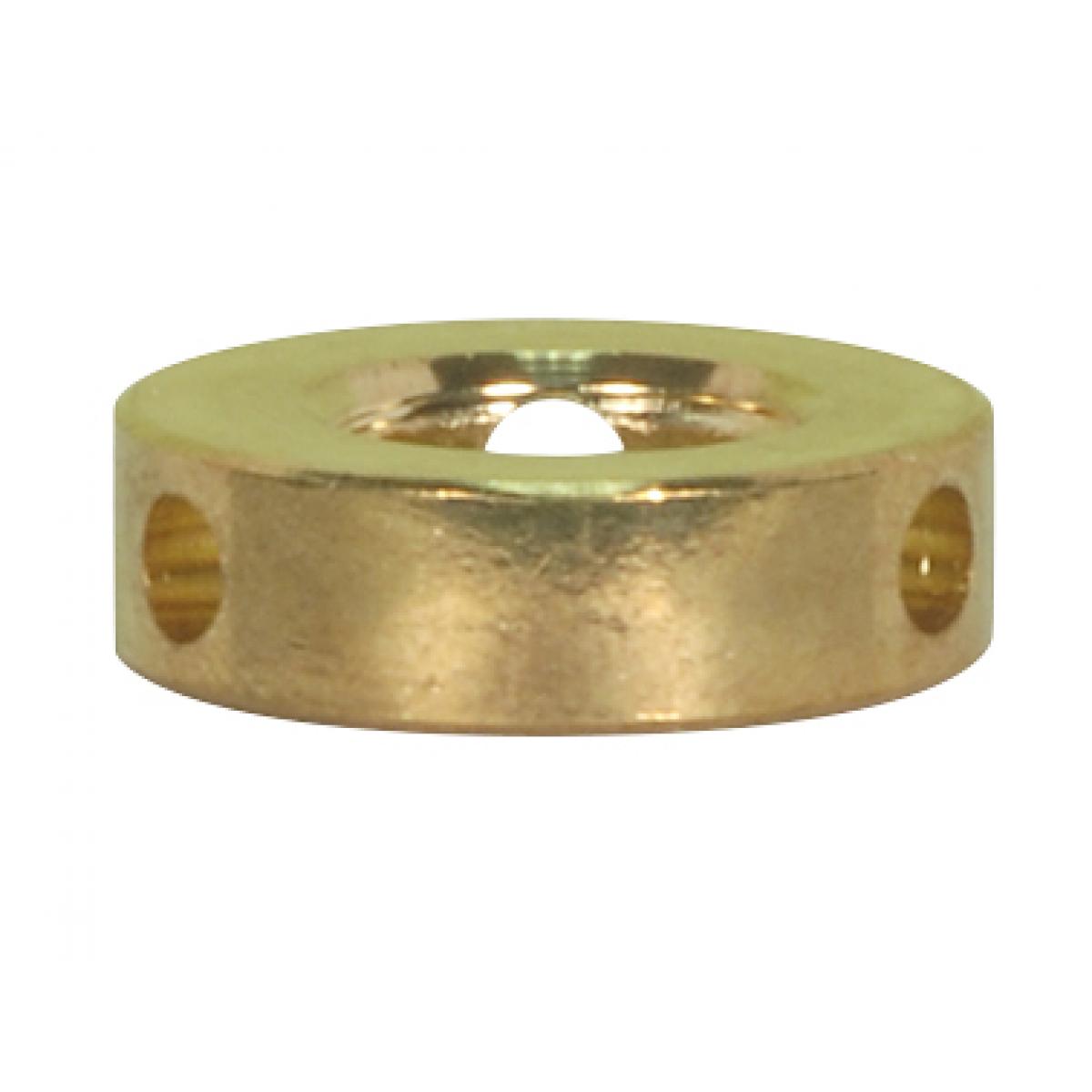 Satco 90-2456 Shade Rings 10 Gauge 3/4" Diameter 3 Hole Brass Plated