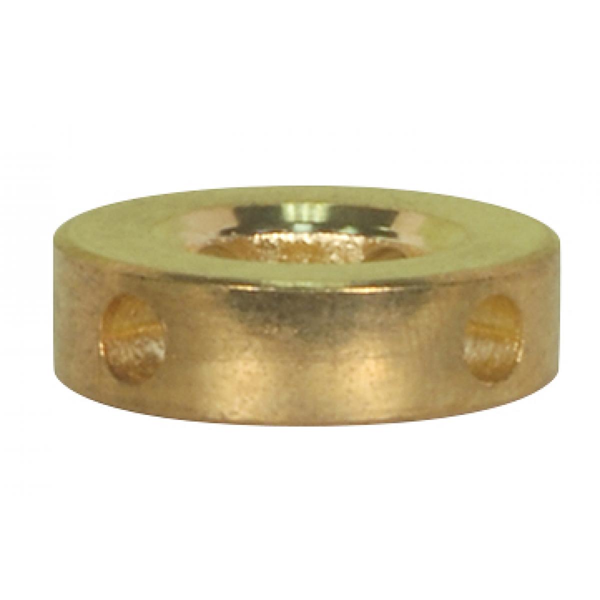 Satco 90-2457 Shade Rings 10 Gauge 3/4" Diameter 4 Hole Brass Plated
