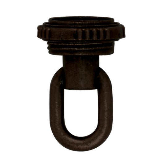 Satco 90-2495 1/4 IP Matching Screw Collar Loop With Ring 25lbs Max Old Bronze Finish