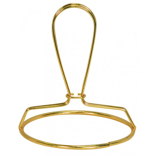 Satco 90-2535 Bulb Clip 1/4-27 3" Diameter Ring With Bulb Clip Brass Plated Finish