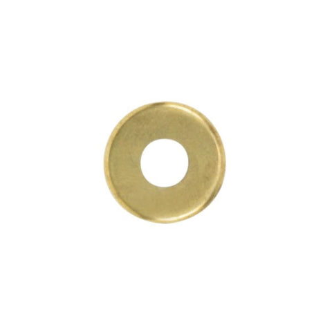Satco 90-333 Steel Check Ring Curled Edge 1/8 IP Slip Brass Plated Finish 1-1/4" Diameter