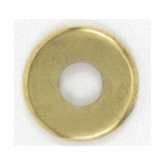 Satco 90-351 Steel Check Ring Curled Edge 1/8 IP Slip Brass Plated Finish 2" Diameter
