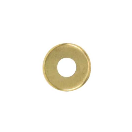 Satco 90-354 Steel Check Ring Straight Edge 1/8 IP Slip Brass Plated Finish 1-1/2" Diameter