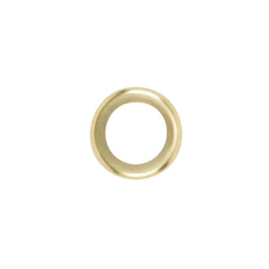Satco 90-358 Steel Check Ring Curled Edge 1/4 IP Slip Brass Plated Finish 3/4" Diameter