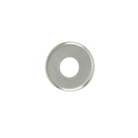 Satco 90-383 Steel Check Ring Curled Edge 1/8 IP Slip Nickel Plated Finish 7/8" Diameter