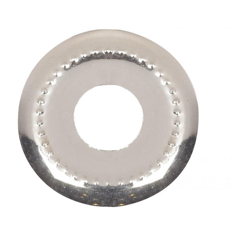 Satco 90-389 Beaded Steel Check Ring 1/8 IP Slip Nickel Plated Finish 1-1/8" Diameter