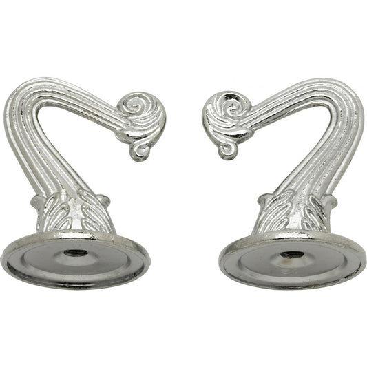 Satco 90-456 Die Cast Swag Hook Kit Chrome Finish Kit Contains 2 Hooks With Hardware 10lbs Max