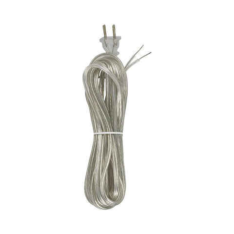 Satco 90-460 18/2 SPT-2-105C All Cord Sets - Molded Plug - Tinned Tips 3/4' Strip with 2' Slit 50 Ctn.20 Ft.