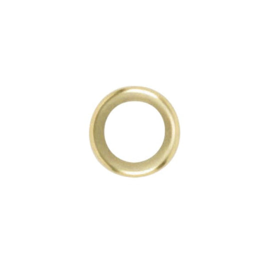 Satco 90-472 Steel Check Ring Curled Edge 1/4 IP Slip Brass Plated Finish 1" Diameter