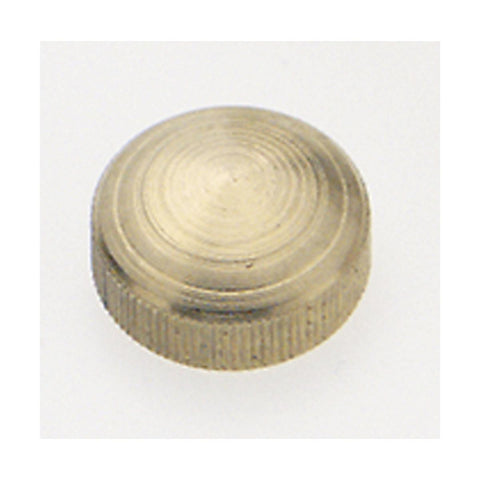 Satco 90-551 Brass Lock-Up Cap 1/8 IP 9/16" Diameter 1/4" Height Burnished And Lacquered