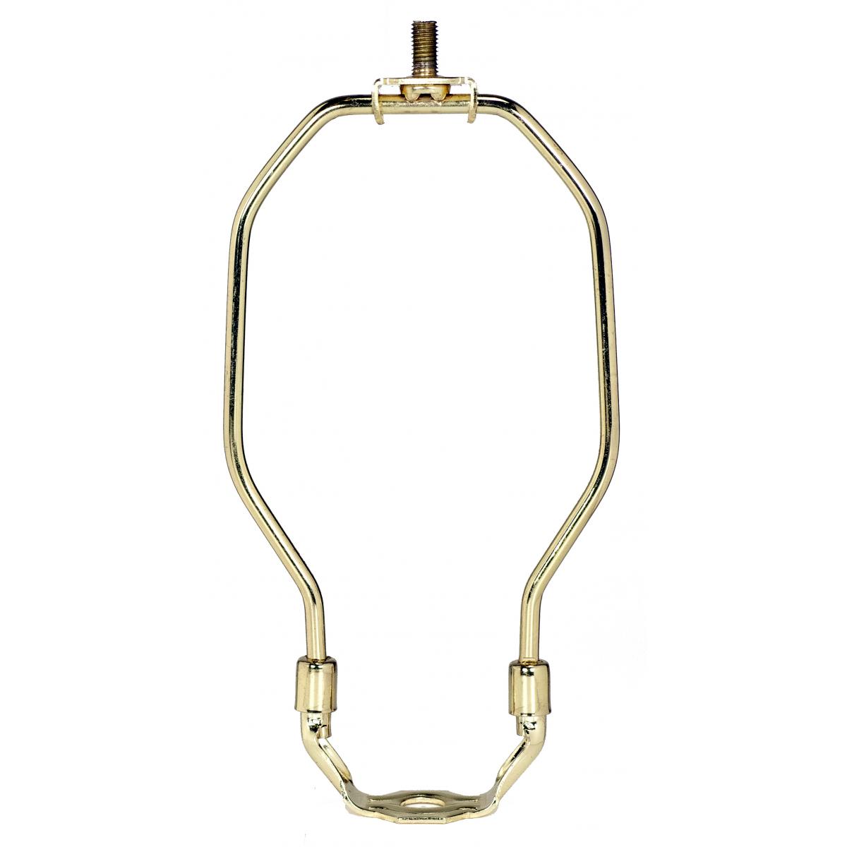Satco 90-570 Light Duty Harp Polished Brass Finish 6-1/2" Height 1/8 IP Saddle 1/4-27 Thread 125 Carton