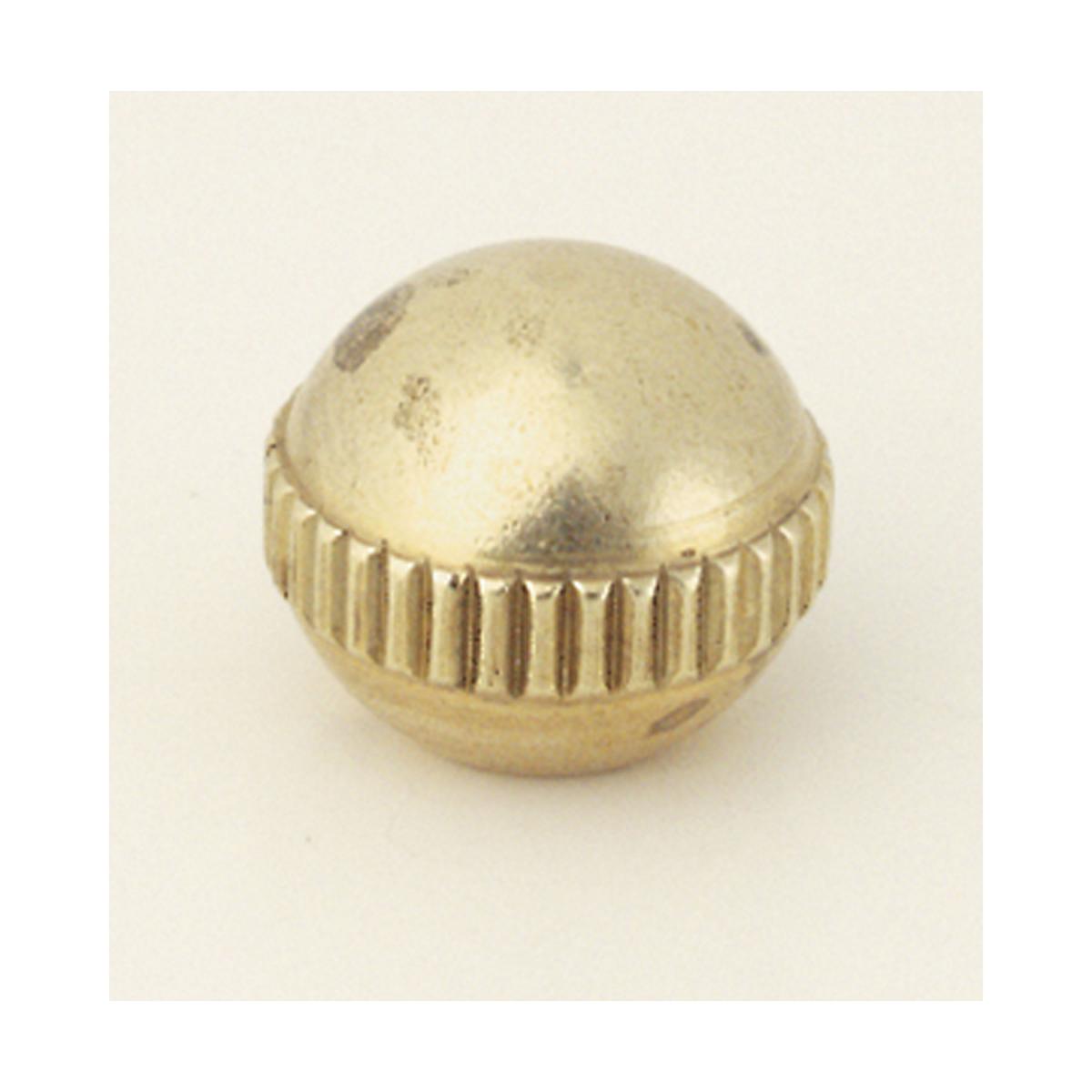 Satco 90-711 Brass Ball Knurled 8/32 3/8" Diameter Burnished And Lacquered