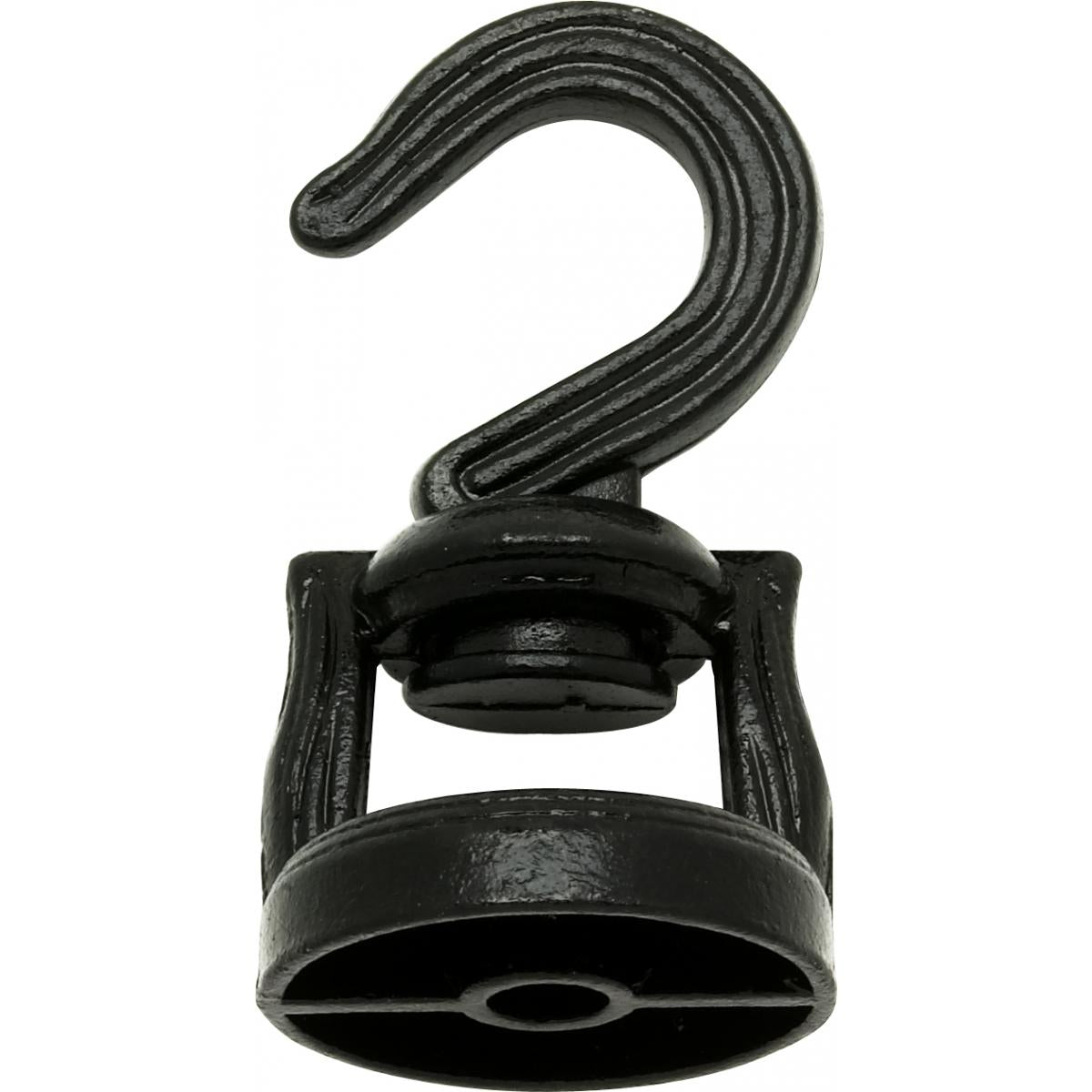 Satco 90-817 Die Cast Revolving Swivel Hooks Black Finish Kit Contains 1 Hook And Hardware
