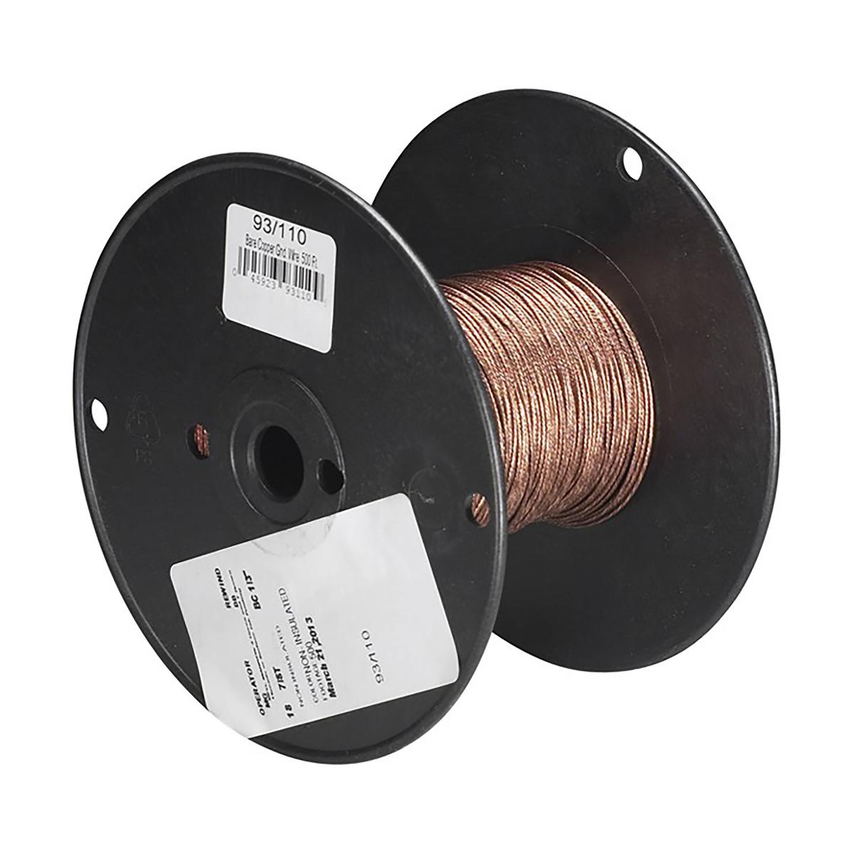 Satco 93-110 Lamp And Lighting Bulk Wire 18/1 Grounding Wire 500 Foot/Spool Bare Copper