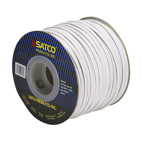 Satco 93-130 Lamp And Lighting Bulk Wire 18/2 SPT-1 105C 250 Foot/Spool White