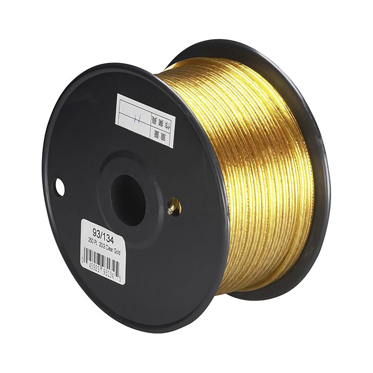 Satco 93-134 Lamp And Lighting Bulk Wire 20/2 SPT-1 105C Wire 250 Foot/Spool Clear Gold