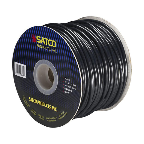 Satco 93-182 Pulley Bulk Wire 18/3 SVT 105C Pulley Cord 250 Foot/Spool Black