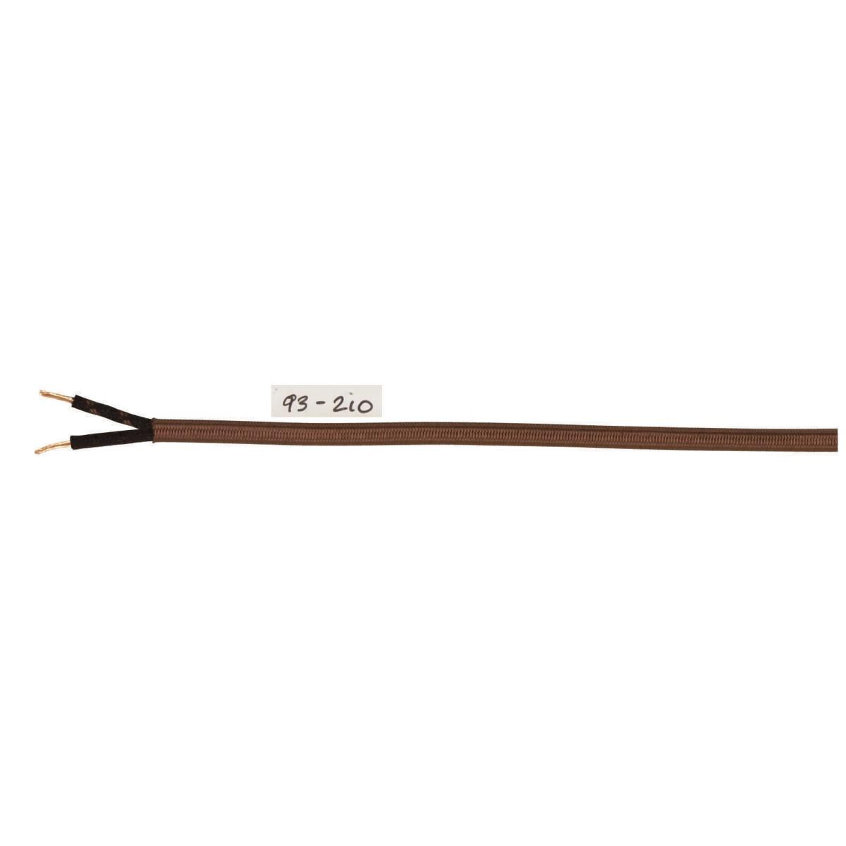 Satco 93-210 Pulley Bulk Wire 18/2 Rayon Braid 90C 250 Foot/Spool Brown