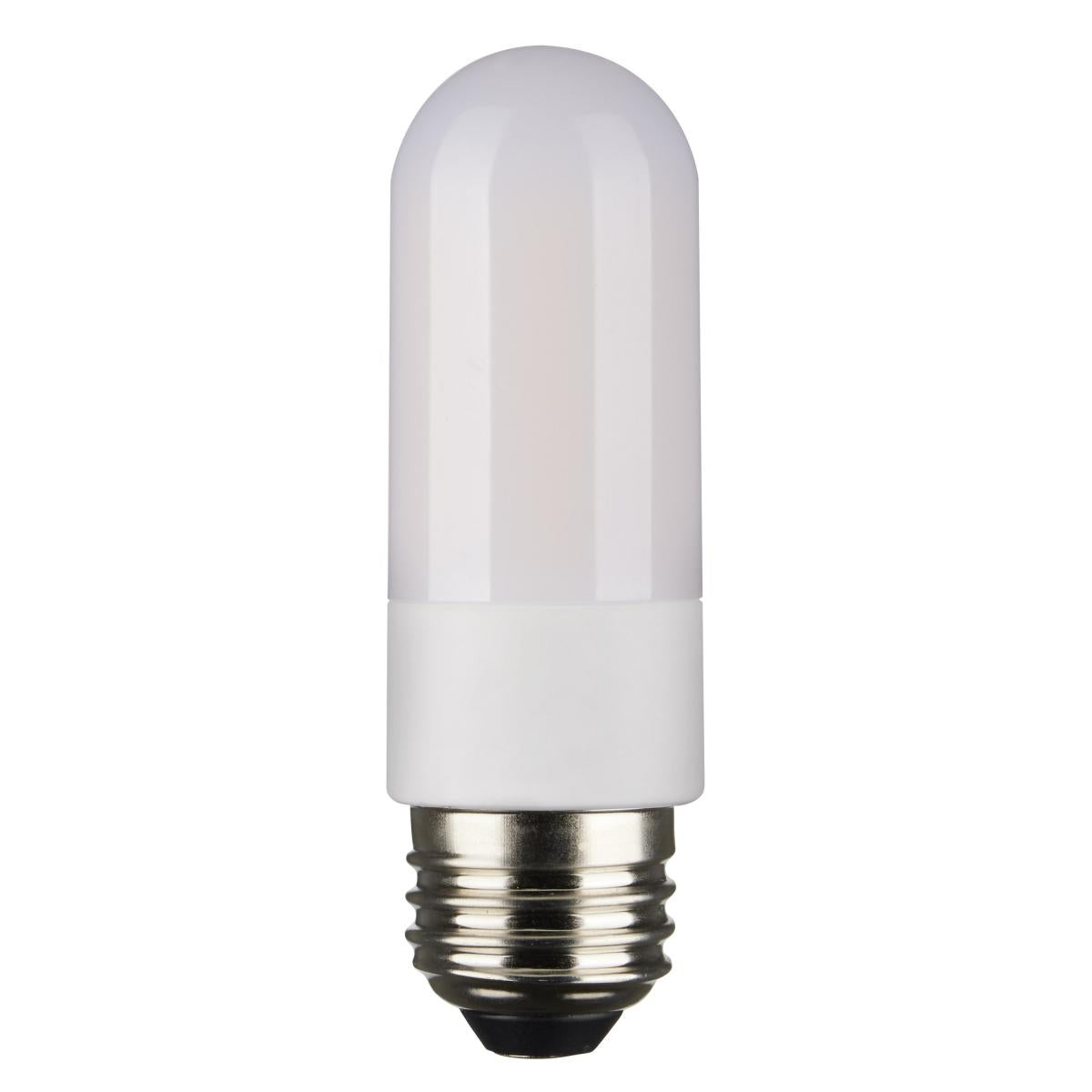 Satco S11225 8 Watt T10 LED; Frosted; Medium base; 4000K; High Lumen; 120 Volt; 90 CRI; Dimmable; Carded