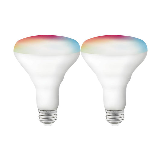 Satco S11256 9.5 Watt BR30 LED RGB & Tunable White Starfish IOT 120 Volt 800 Lumens 2-pack