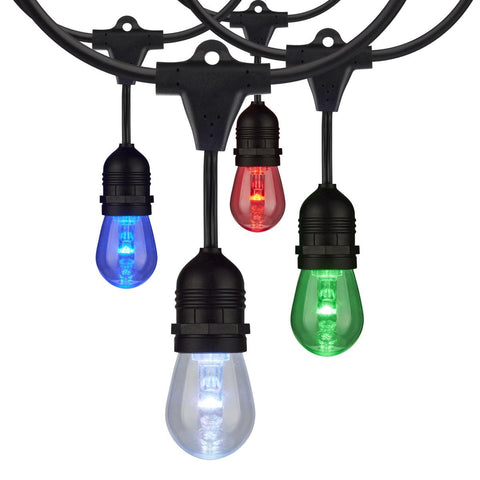 Satco S11291 48Ft; 15-S14 Lamp; LED String Light; Starfish IOT; RGBW